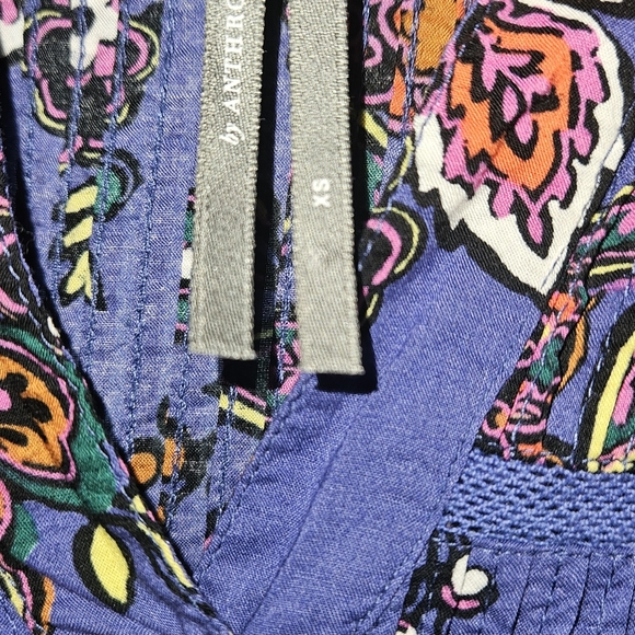 Anthropologie Diana Pintucked Short Dress Sz XS  Women's Casual Floral - Picture 3 of 5